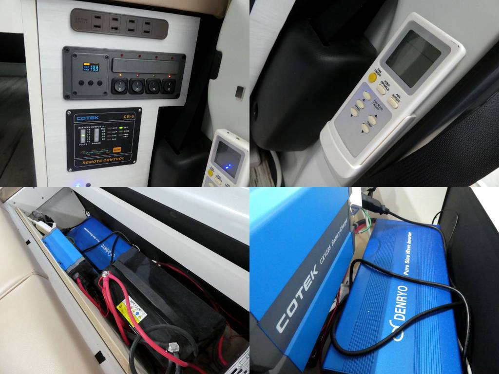 インバーター＆コントローラー　電圧メーター　４連スイッチ　サブバッテリー　ＭＡＸＦＡＮリモコンと電装装備も充実！！