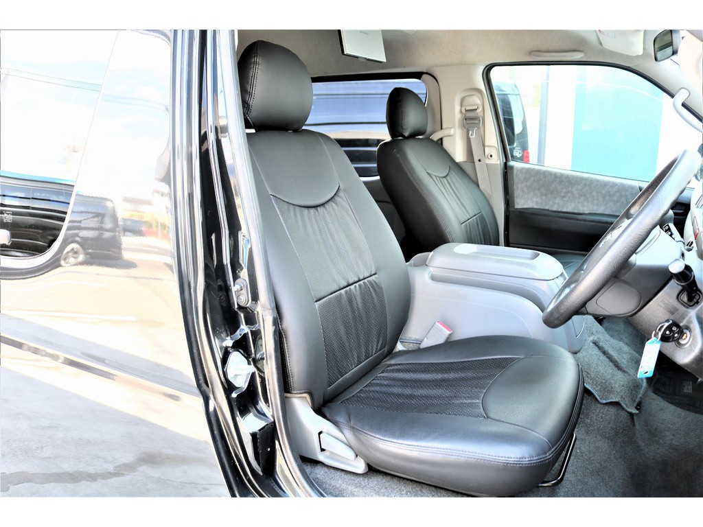 ブラックレザーシートカバー