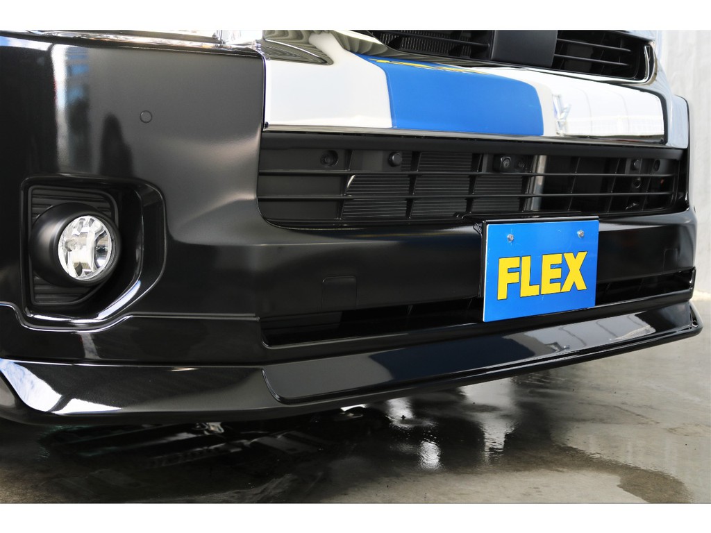 FLEXオリジナルDelfinoLineフロントリップスポイラーを装備！フロント部分もカッコよくカスタムしております！