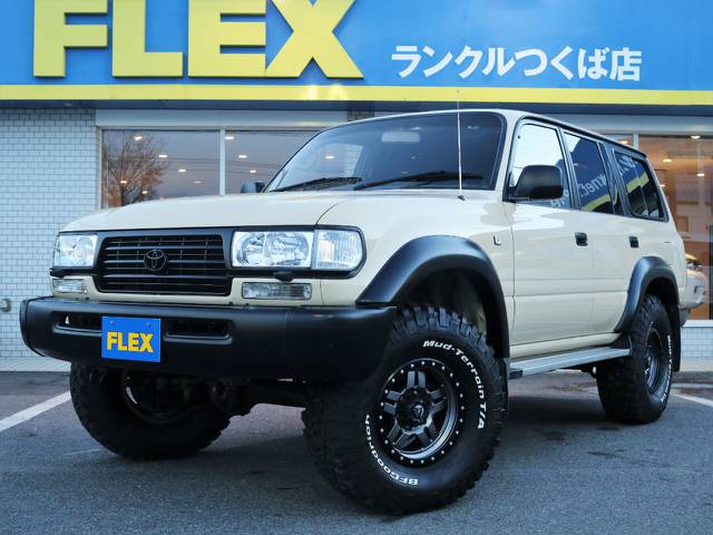 ランクル80☆ガソリン最終☆ベージュペイント☆3インチアップ☆新品FUEL16インチホイール