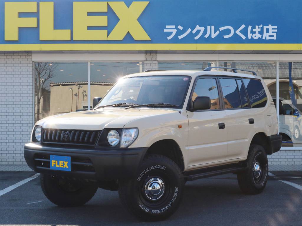 【95プラド】【クラシックスタイルカスタム】【ナローボディ仕様】【オールペイントベージュ】【丸目換装】【新品２インチリフトアップ】【新品16インチAW＆ATタイヤ】