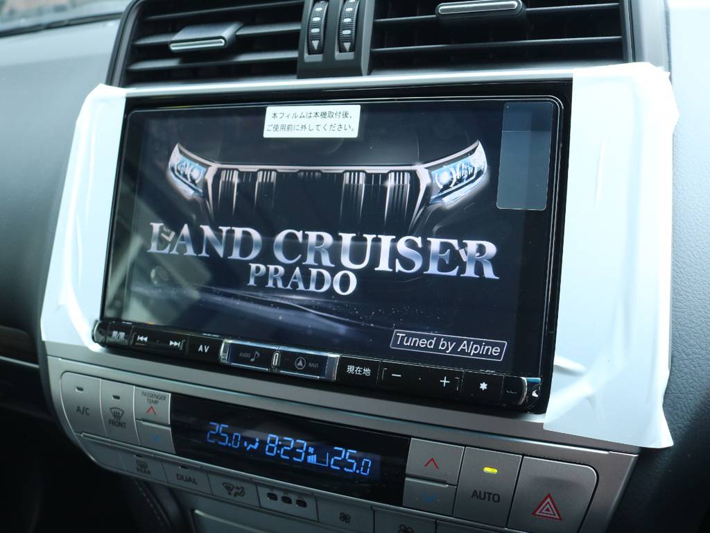 プラド専用アルパインＢｉｇＸ９インチナビも新品装着済み！