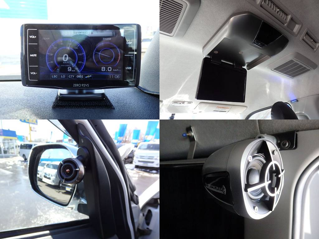 レーダー　ＡＬＰＩＮＥフリップダウンモニター！ツイーター！サテライトスピーカー！