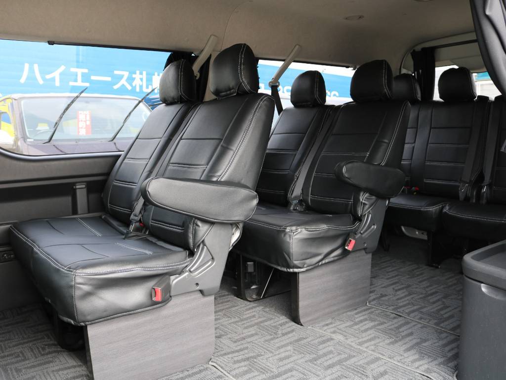 新品黒革調シートカバー！