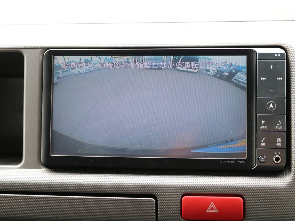 バックカメラ搭載で駐車も安心ですね！