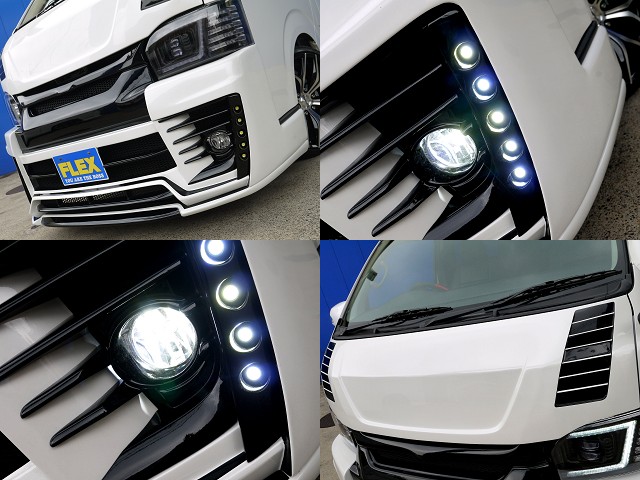 ダイナスティ ＥＸＩＳＴ ＥＶＯフルバンパーに専用デイライト ボンネット ＬＥＤフォグを装着！！