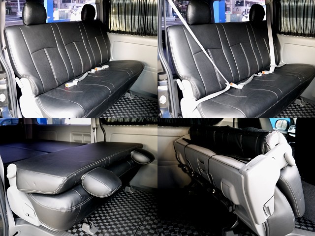 全席シートカバー完備！！セカンドシートは格納や跳ね上げできますよ！！