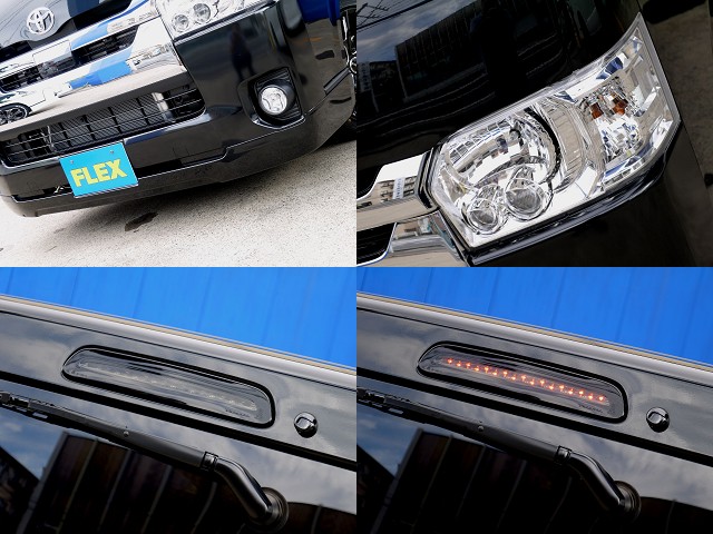 フレックスオリジナルＶｅｒ１フロントスポイラー装着！！メーカーオプション ＬＥＤヘッドライトやヴァレンティ ブラックＬＥＤハイマウント装着！！