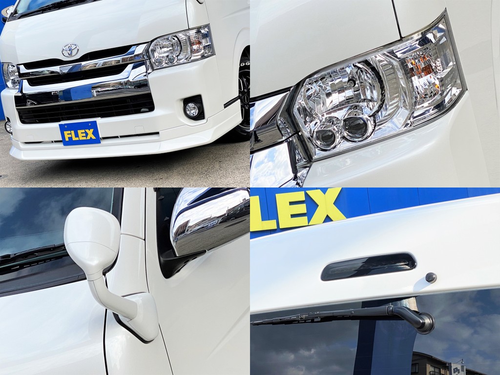 ＦＬＥＸオリジナル ＤｅｌｆｉｎｏＬｉｎｅフロントスポイラーをセット！！メーカーオプション ＬＥＤヘッドライト完備！！ヴァレンティ ブラックＬＥＤハイマウント装着！！