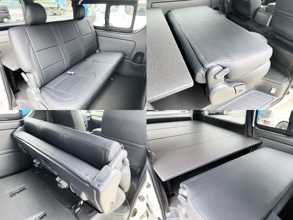 セカンドシートは格納や跳ね上げできますよ☆ベットキットとフラットでお使いいただけますよ☆