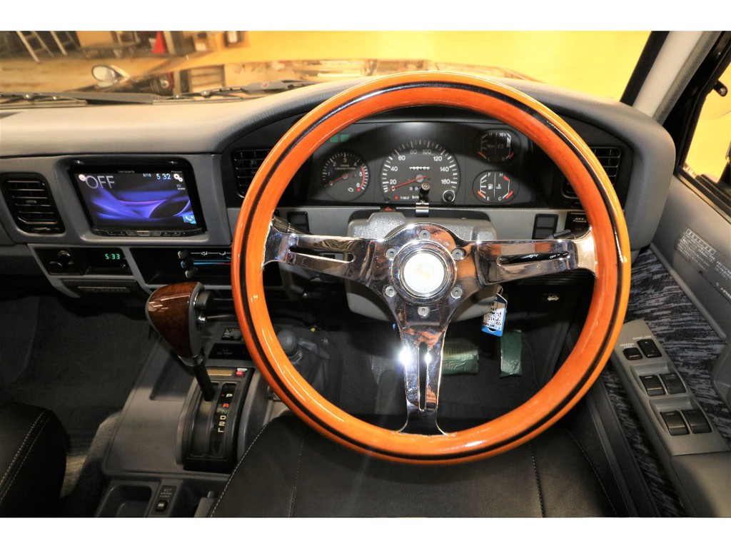 社外ウッドステアリング☆新品ウッドシフトノブ☆