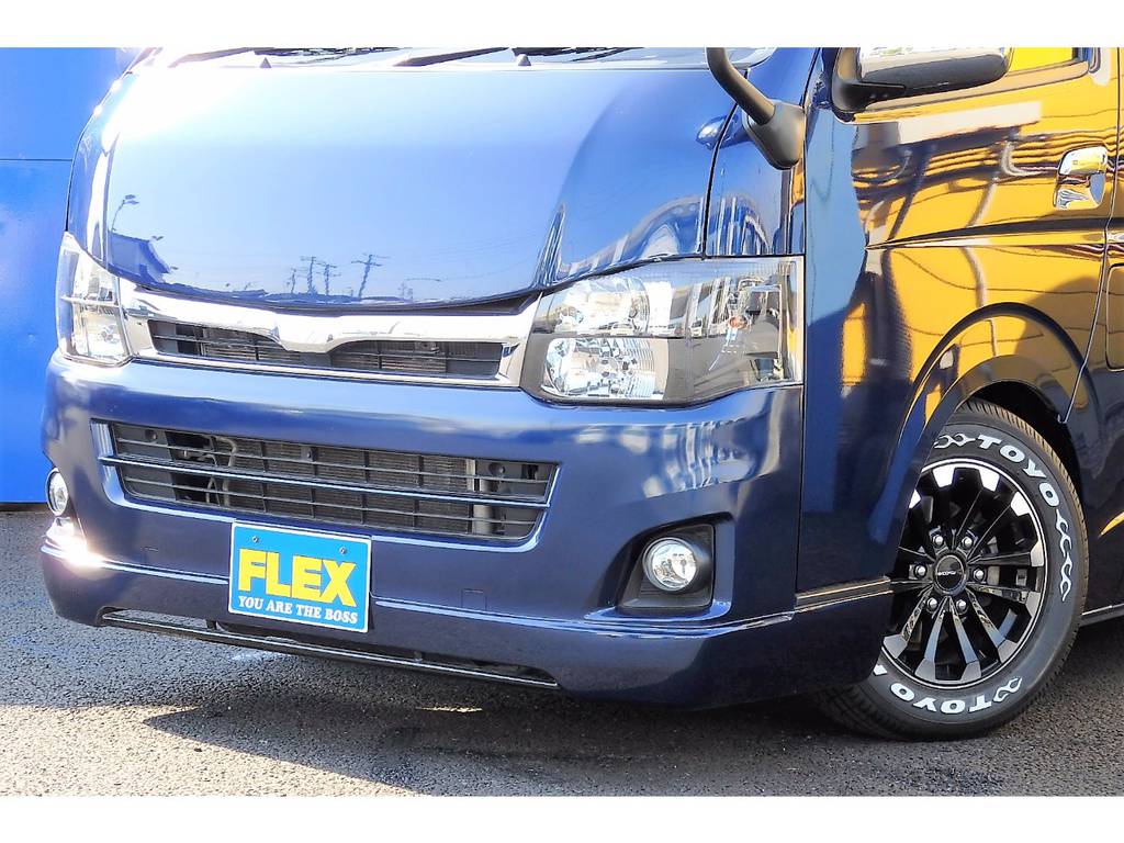 ４１５コブラフロントスポイラーを新品で装着！味気ない純正にボリュームが出て、いい感じです♪