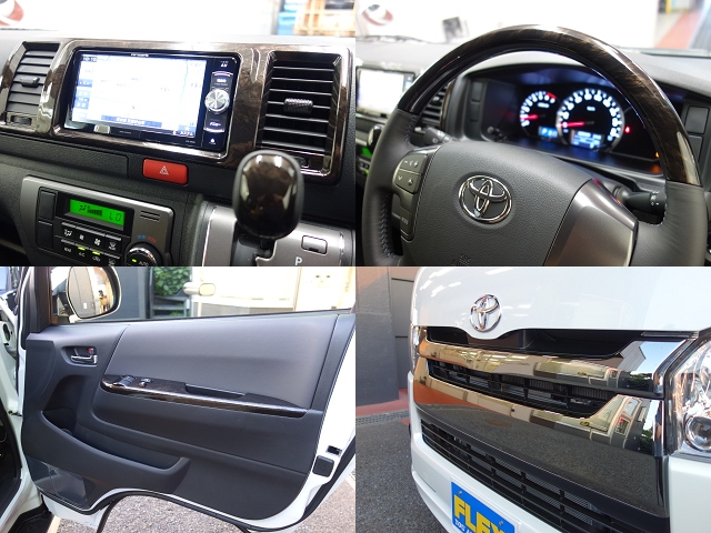 特別仕様車専用装備のマホガニーウッド加飾！フロントグリルは通常のメッキに少しブラックが入っています！