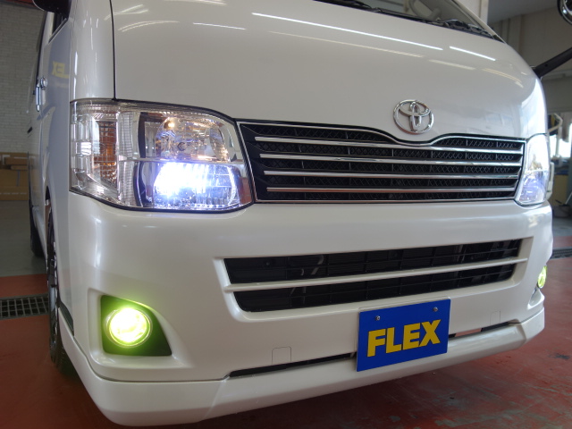 ２３年３型ハイエースＳ－ＧＬパールホワイト社外パーツ多数装備車両入庫致しました！！