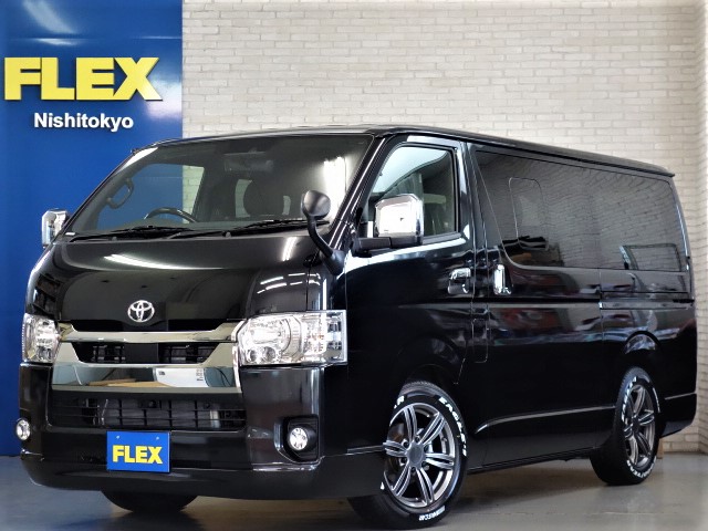 新車ハイエースＶダークプライムⅡ２０００ガソリン２ＷＤお仕事にも最適なリア全面床張り施工済みです！！即納車もご対応可能になります！！
