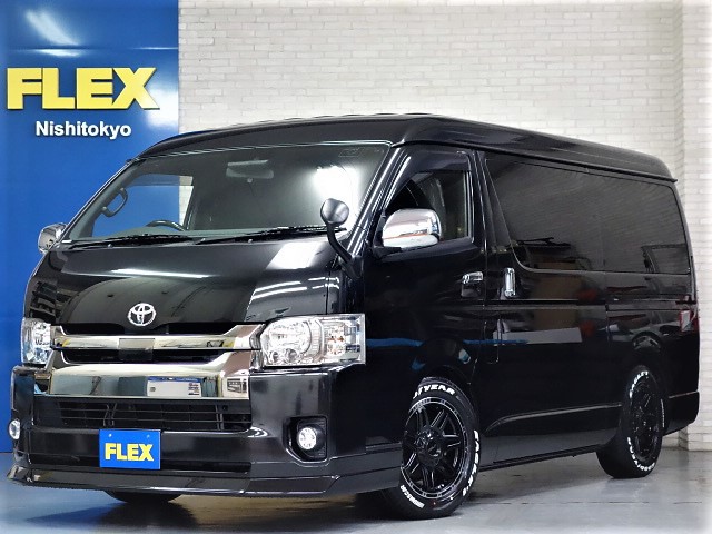 Ｒ１年式ハイエースＶダークプライムⅡ２７００ガソリン両側パワースライドドア装着車両入庫！！オリジナルパーツでカスタマイズした１台完成しました！！