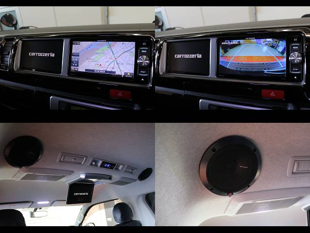パイオニア製ＳＤナビ７インチサブモニターフリップダウンモニタールーフスピーカー装備！！
