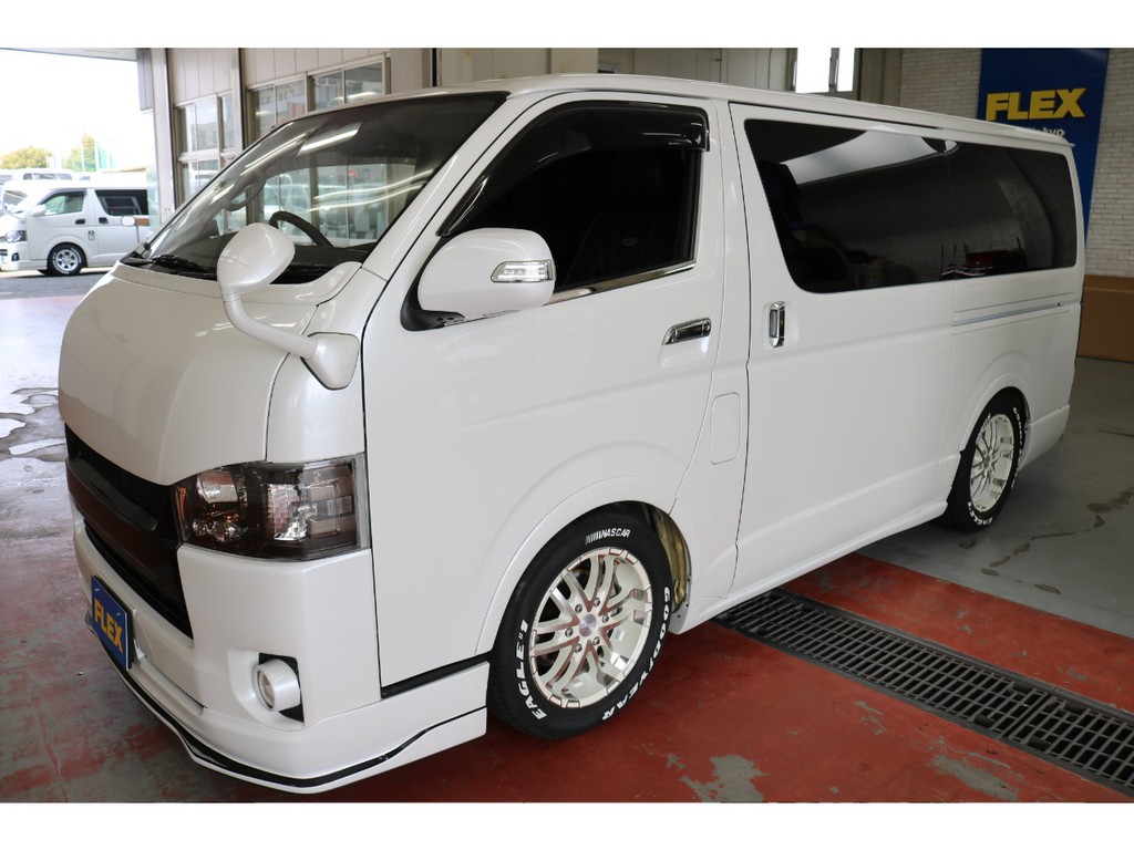 ２７年式ハイエースＶＳ－ＧＬ２０００ガソリン２ＷＤ４１５コブラフルエアロＫＩＴ車両入庫！！社外パーツ多数装備のお買い得車両入庫！！店頭在庫車、即納車もご対応可能になります！！