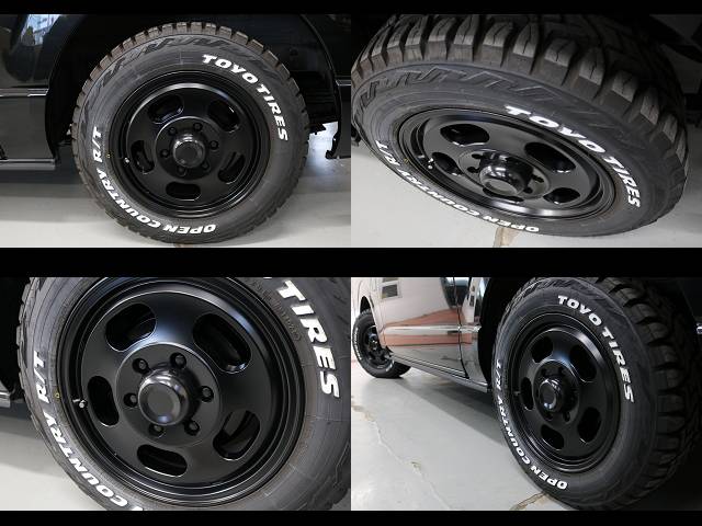 令和３年式ハイエースＶダークプライムⅡ２８００ディーゼルターボ４ＷＤブラックエディション入庫！！床張り施工ベットＫＩＴデットニング施工済み！！非常にお買い得な１台！！