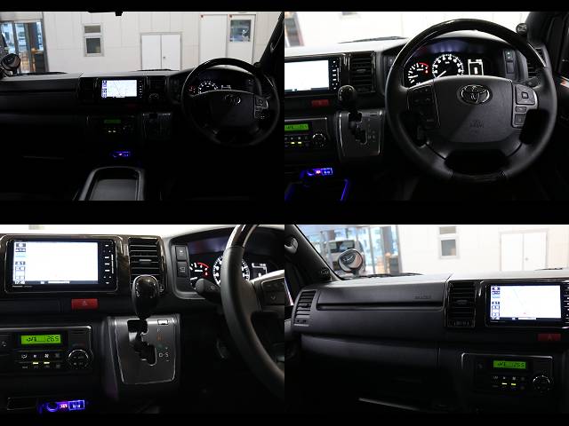 令和３年式ハイエースＶダークプライムⅡ２８００ディーゼルターボ４ＷＤブラックエディション入庫！！床張り施工ベットＫＩＴデットニング施工済み！！非常にお買い得な１台！！