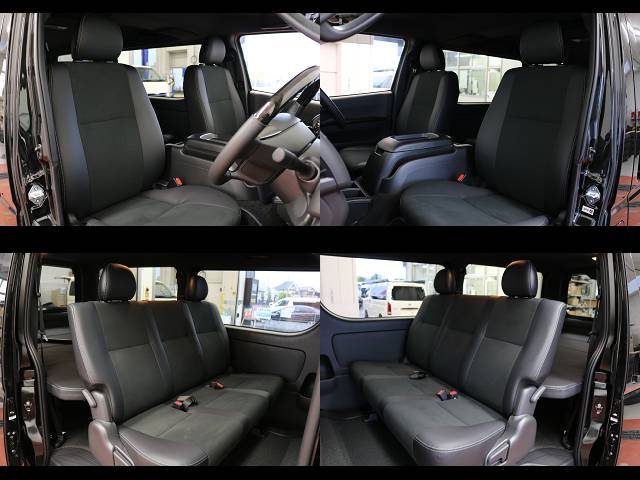 令和３年式ハイエースＶダークプライムⅡ２８００ディーゼルターボ４ＷＤブラックエディション入庫！！床張り施工ベットＫＩＴデットニング施工済み！！非常にお買い得な１台！！