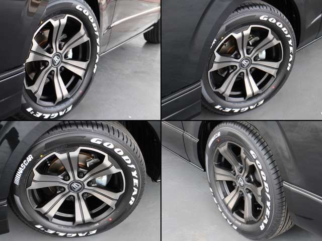 社外オプション、アフターパーツの取付けも当店にお任せください。話題のベッドキット、キャンプ仕様、ドライブカメラ、エアロパーツ、１８、１９、２０インチアルミなど、ローンの組み込みもＯＫ！