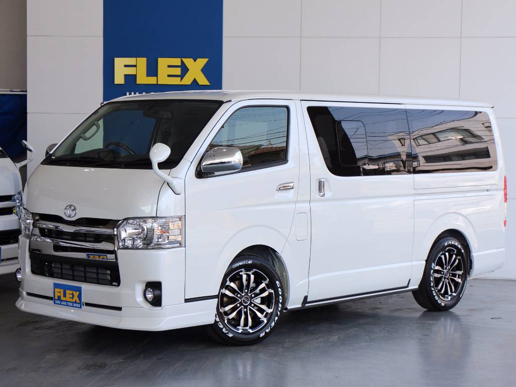 FLEXオリジナルDelfinoLineフロントスポイラー・１７インチアルミホイール・グッドイヤーナスカータイヤ付き！