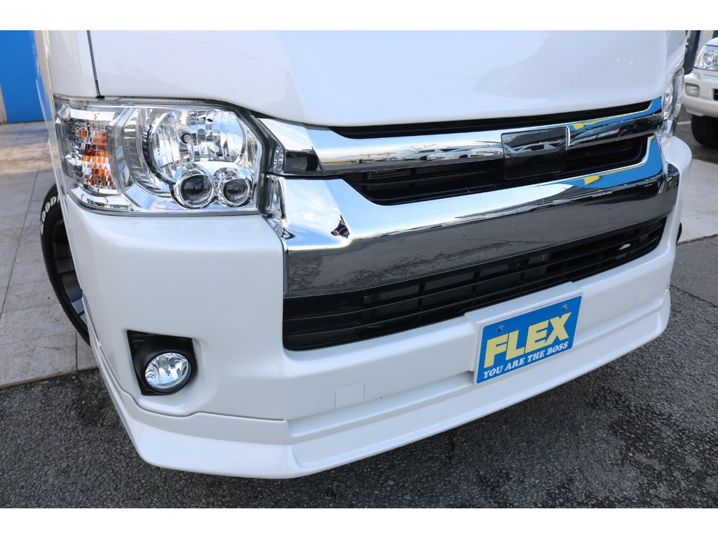 FLEXオリジナルDelfino Lineフロントスポイラー＆ボンネット＆アルティメットフォグ！