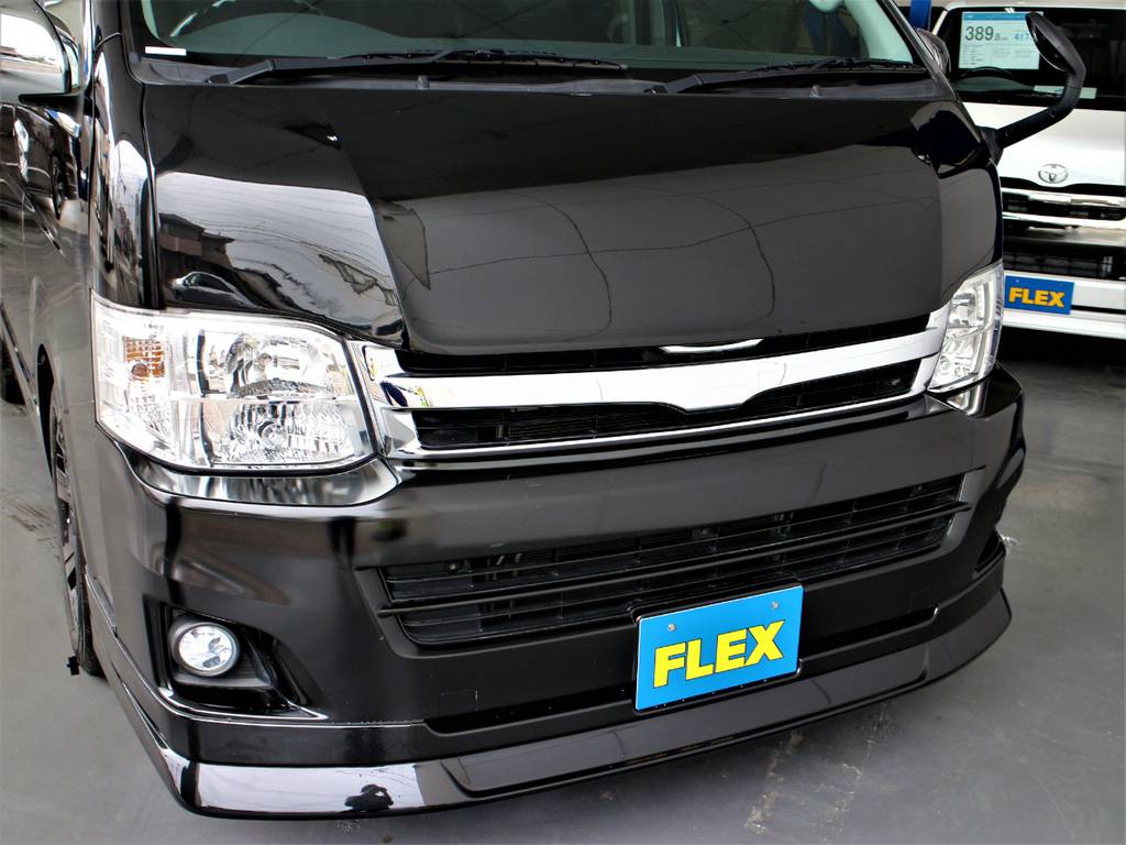 新品FLEXオリジナルDelfino Lineフロントスポイラー！　新品FLEXオリジナルDelfino Lineボンネット！
