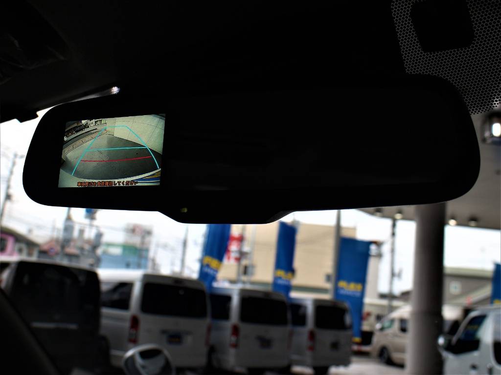 バックカメラ内臓自動防眩インナーミラー！