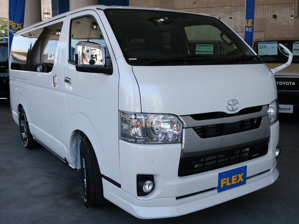 フェンダーミラー同色塗装済み！FLEXオリジナルDelfinoLineフロントスポイラ－☆