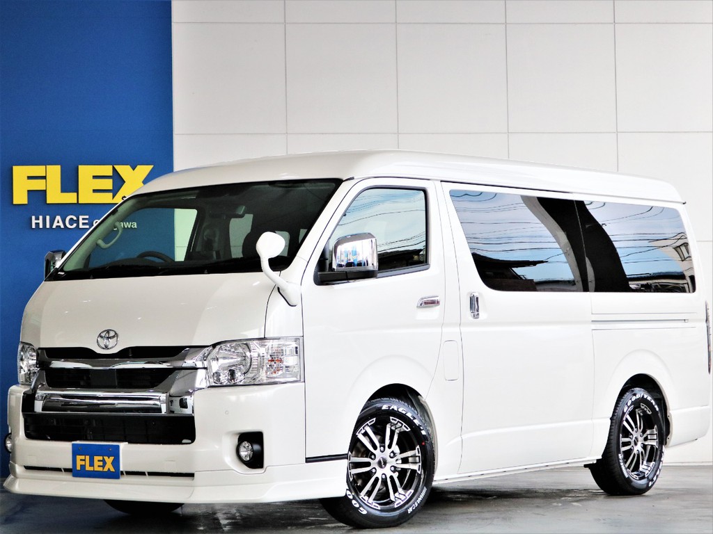新車　ハイエースワゴンGL２WD　パナソニック１０インチ有機ELナビ　後席フリップダウンモニター　ファミリーでも使い勝手良くをテーマに製作♪