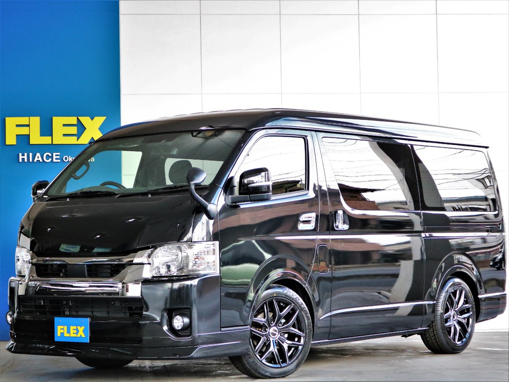 新車　ハイエースS-GLワイド　ダークプライムⅡ　ディーゼルターボ　両側オートスライドドア　ベッドキット付き　カッコよく使い勝手良く♪即納車