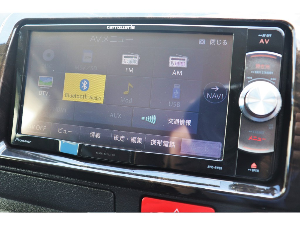 カロッツェリアメモリーナビを搭載！フルセグＴＶ視聴やBluetooth接続も可能♪