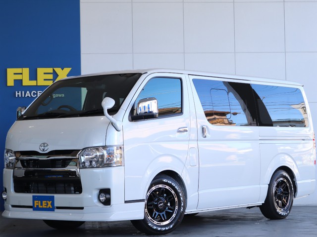 新車　ハイエースS-GLダークプライムⅡ　DOG VANとしてディーゼル2WDで入庫致しました♪ハイエース専門店のフレックスから待望のワンちゃん仕様をご提案いたします◎