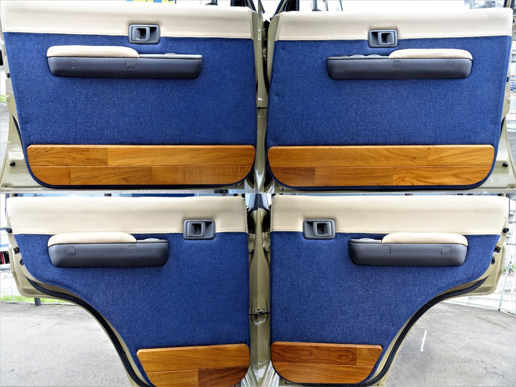 ドア内張りもデニム調に張替え施工！！