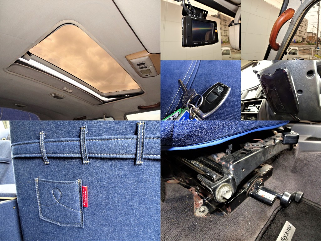 EXグレードですので、サンルーフ、サスペンションシート完備！！ETC、ドラレコ、キーレス装着済み！！