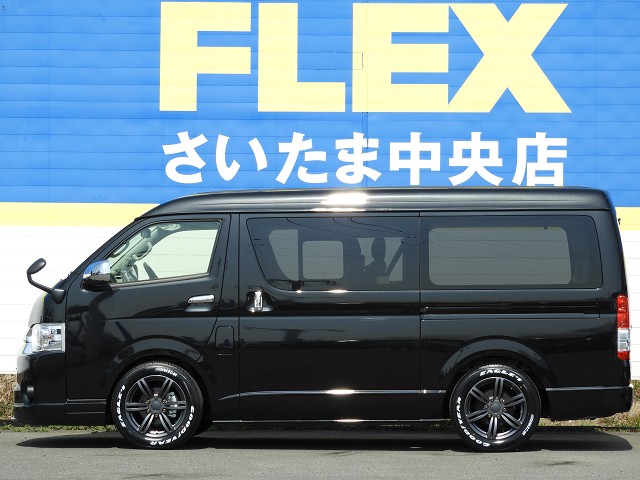 ２インチローダウン、FLEXオリジナルフロントスポイラー装着済です。