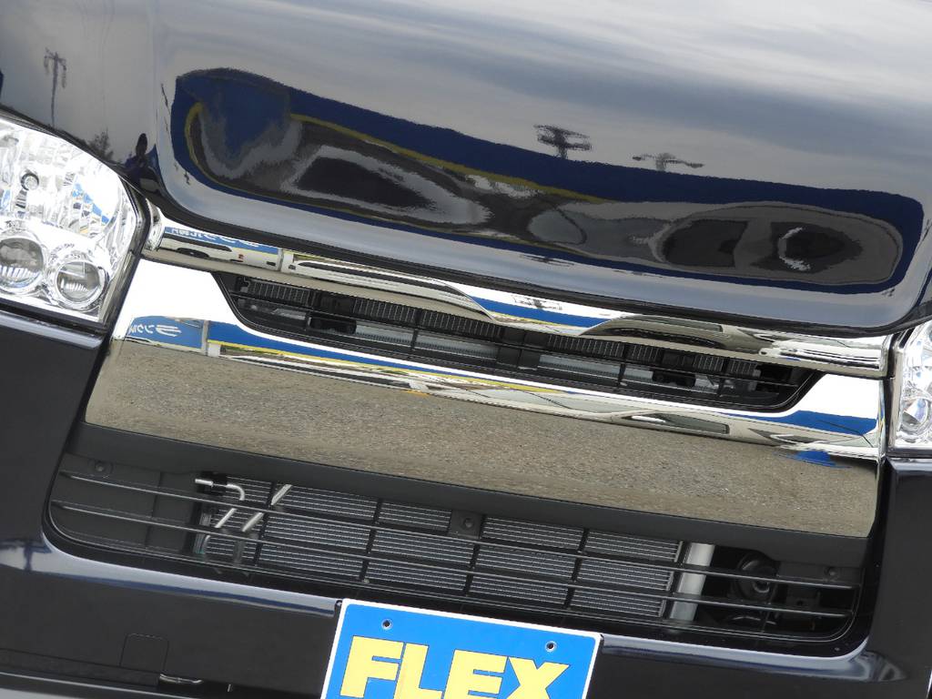 ＦＬＥＸ”Ｄｅｌｆｉｎｏ　Ｌｉｎｅ”ボンネット！！　フロントグリルもダークプライム専用のダークメッキ仕様★