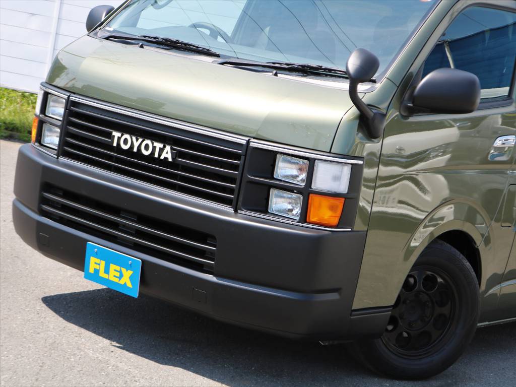 オリジナル角目四灯フェイス＆ＴＯＹＯＴＡロゴグリル★これに合わせて鉄製ボンネットやバンパー、フェンダーパネルも全てオリジナルの新品に交換済み！！