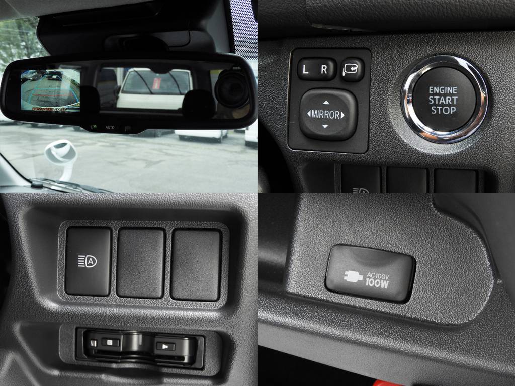 メーカーオプション【バックモニター自動防眩ミラー・スマートエントリー＆プッシュスタート・１００Vコンセント】搭載！ETCもついております！
