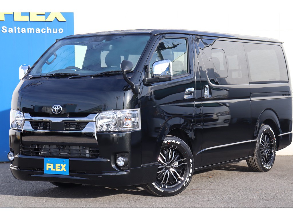新車/ハイエースVダークプライムⅡ　2000ガソリン　フルセグナビ/ビルトイン　小窓付きスライドドア