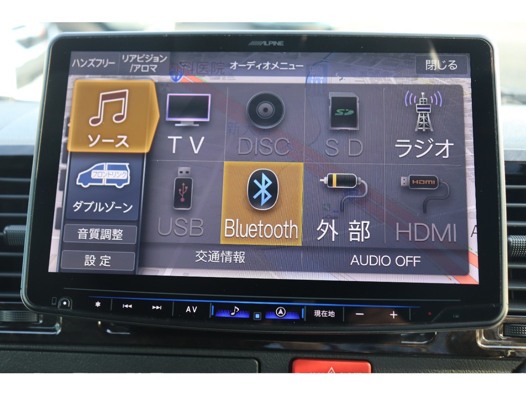 Bluetooth/ＤＶＤ/音楽録音も可能♪　走行中視聴も可能です！