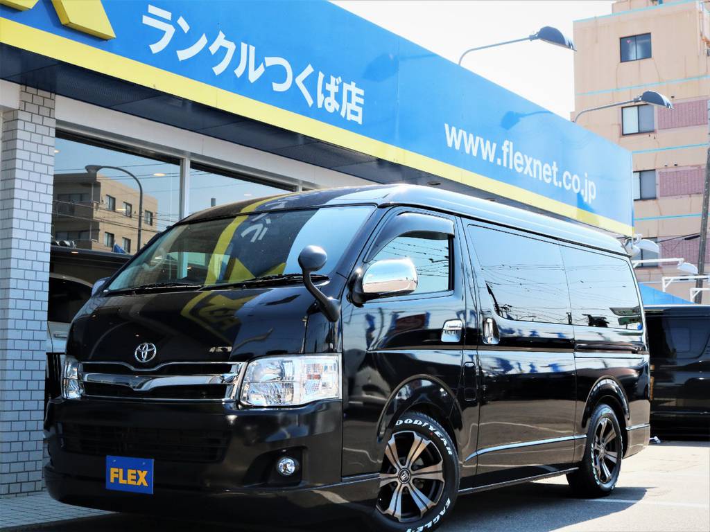 平成２３年ハイエースＷ「ＧＬ」２ＷＤ！バルベロ１７ＡＷ・ナスカータイヤ・ＳＤナビ・バックカメラ・シートカバー！