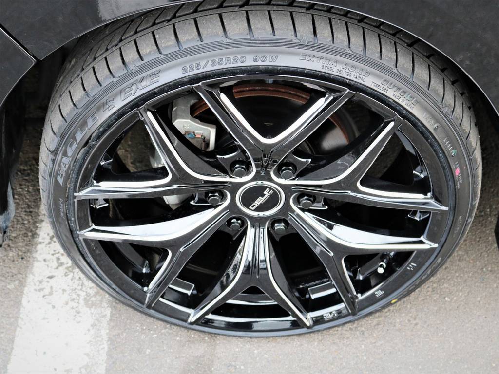 デルフ０１ブラックミーリング２０インチアルミホイール、国産タイヤ、グットイヤー！