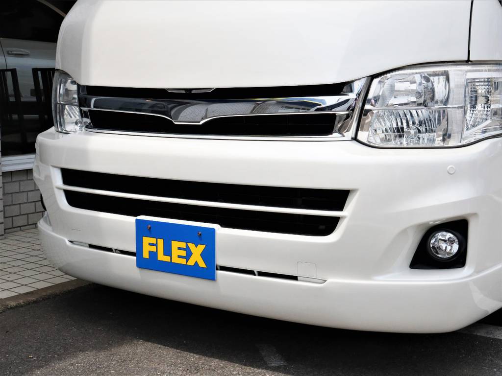 ＦＬＥＸオリジナルフロントスポイラー、社外ボンネット付き！