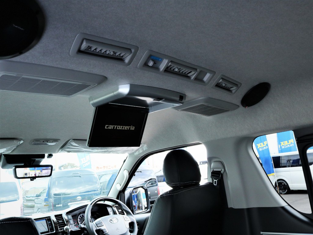 カロッツェリア製フリップダウンモニター！ルーフスピーカー！