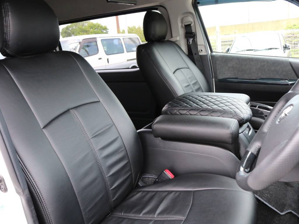 ブラックレザーシートカバー！