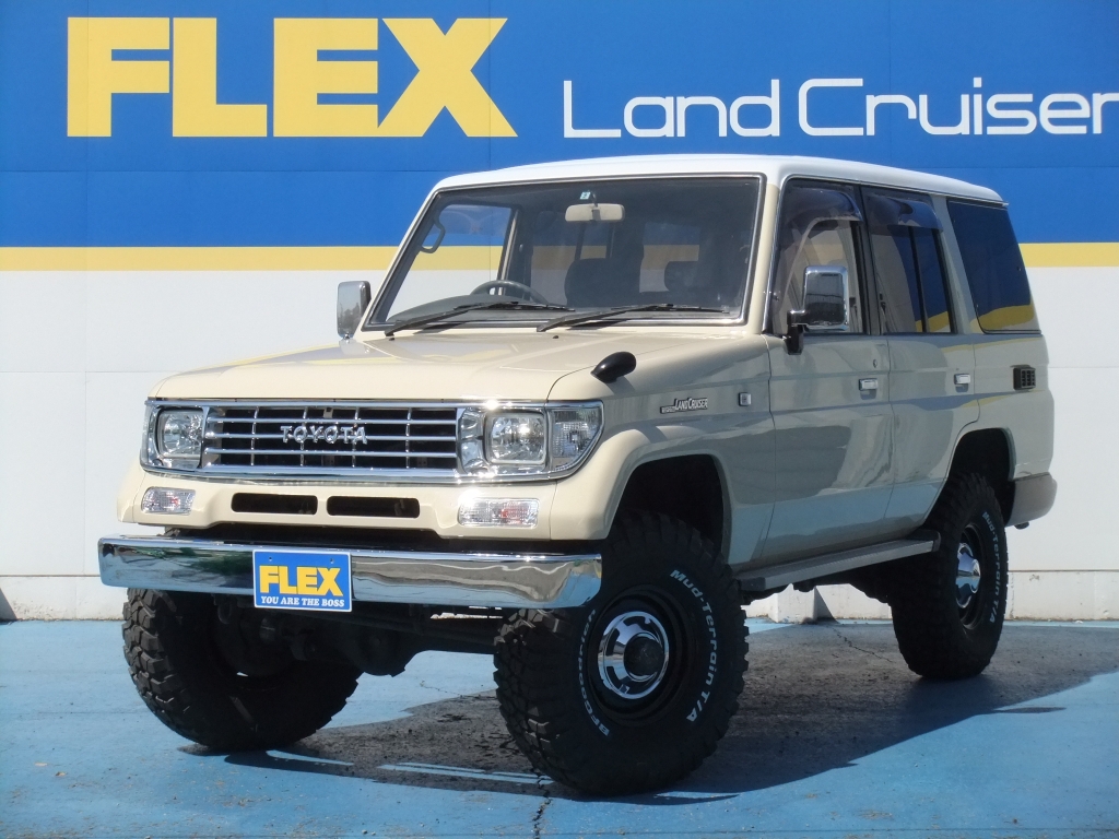 ランドクルーザープラド70 ランクル７８プラド ｓｘ ３０００ｄ ｔ ベージュ ホワイトｎｅｗペイント 新品２インチアップ サンルーフ 新品カスタムトヨタランドクルーザープラド70sx中古車 車探しなら中古車 新車の専門店flex フレックス へ