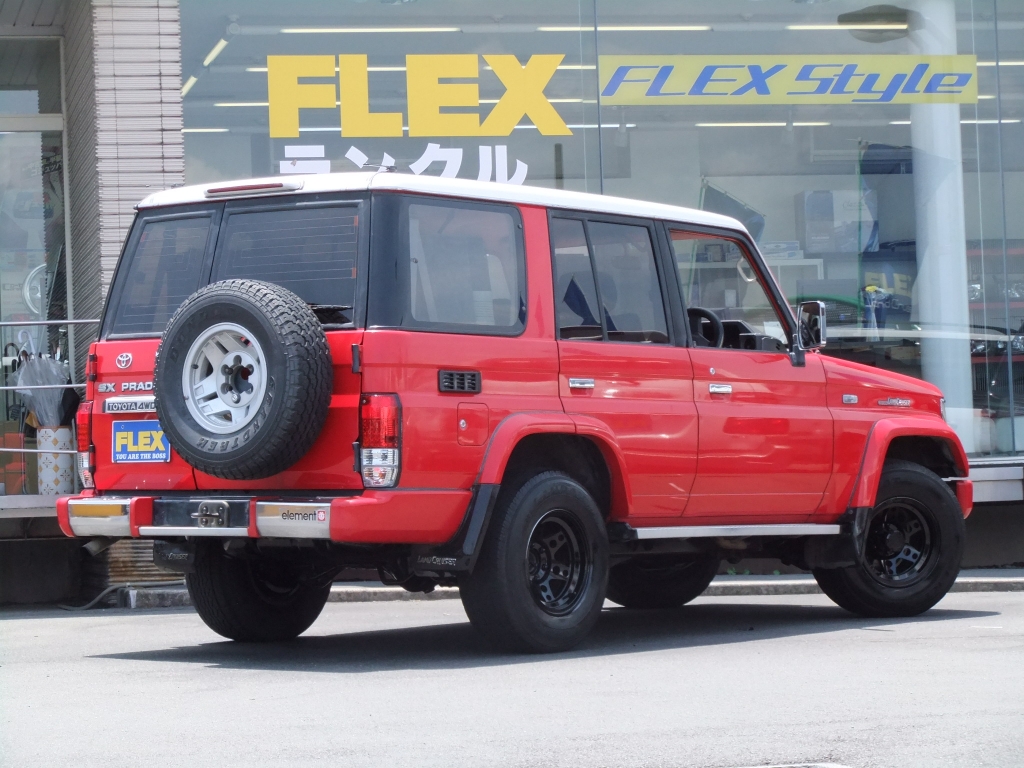 ランドクルーザープラド70 ランクル７８の入庫です 赤 屋根白 トヨタランドクルーザープラド70sx中古車 車探しなら中古車 新車の専門店flex フレックス へ